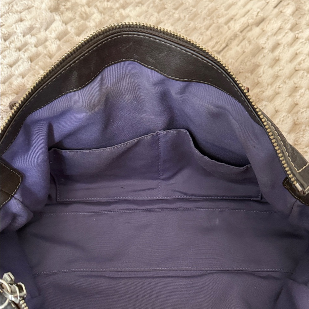 Coach Dark Brown Leather Shoulder Bag - Picture 6 of 10